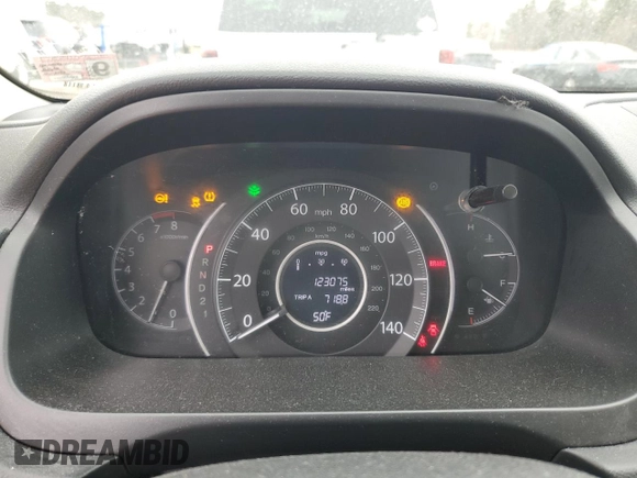 2014 Honda CR-V LX with VIN 2HKRM4H37EH711271, listed as a Copart auction lot 48979485 with 123,075 mi miles and Salvage Title. Bid and sale history available at carsss.com. Image 9.