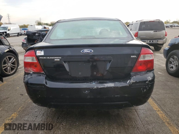 2006 Ford Five Hundred SEL with VIN 1FAFP27196G178334, listed as a Copart auction lot 77470264 with 0 mi miles and Salvage Title. Bid and sale history available at carsss.com. Image 6.