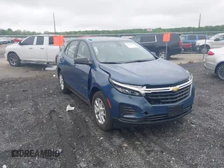 2024 Chevrolet Equinox LS with VIN 3GNAXHEG3RL131421, listed as a IAAI auction lot 42172592 with 48,651 mi miles and . Bid and sale history available at DreamBid. Image 1.