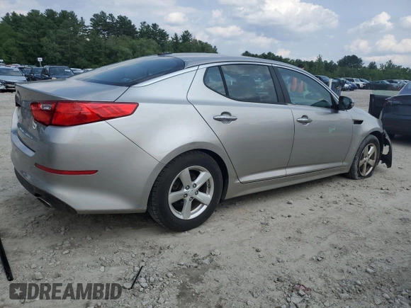 2015 Kia Optima LX with VIN KNAGM4A7XF5583532, listed as a Copart auction lot 60408125 with 108,622 mi miles and Clean title. Bid and sale history available at DreamBid. Image 3.