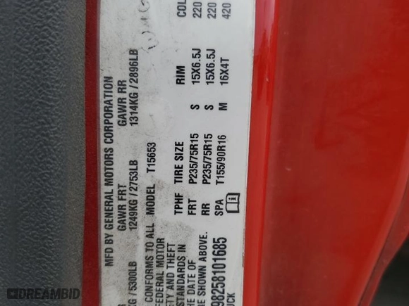 2005 Chevrolet Colorado Z85 with VIN 1GCDT198258101685, listed as a Copart auction lot 73036314 with 214,622 mi miles and Salvage Title. Bid and sale history available at carsss.com. Image 14.