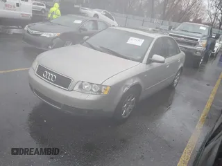 2002 Audi A4 1.8T with VIN WAULC68E22A123283, listed as a IAAI auction lot 41731385 with 185,639 mi miles. Bid and sale history available at carsss.com. Image 2.