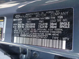 2024 Hyundai Ioniq 5 SEL z VIN KM8KN4DE6RU310727, wystawiony jako IAAI lot #42073602 z przebiegiem 5 966 mil mil oraz . Historia ofert i sprzedaży dostępna na DreamBid. Obrazek 9.
