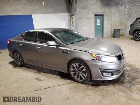 2015 Kia Optima SXL Turbo with VIN 5XXGR4A61FG431419, listed as a Copart auction lot 53949205 with 92,330 mi miles and Salvage title. Bid and sale history available at DreamBid. Image 4.