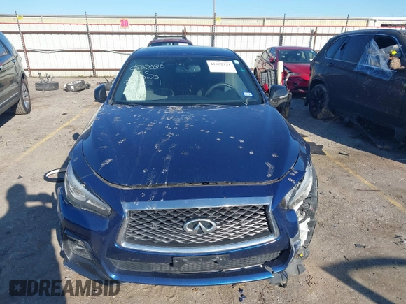 2019 Infiniti Q50 RED SPORT 400 with VIN JN1FV7AP8KM780182, listed as a IAAI auction lot 41682121 with 73,110 mi miles. Bid and sale history available at carsss.com. Image 12.