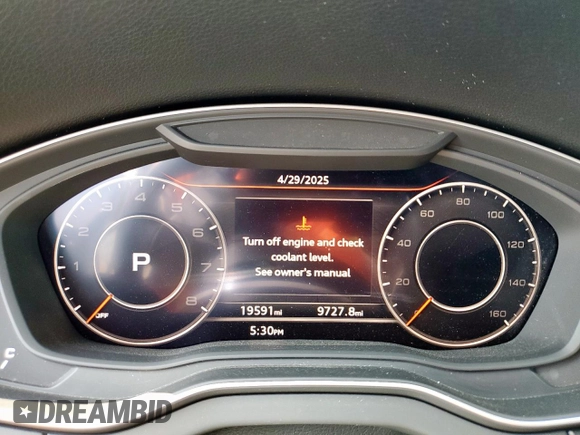 2019 Audi Q5 Premium Plus with VIN WA1BNAFY7K2052658, listed as a Copart auction lot 54954325 with 19,591 mi miles and Salvage title. Bid and sale history available at DreamBid. Image 9.