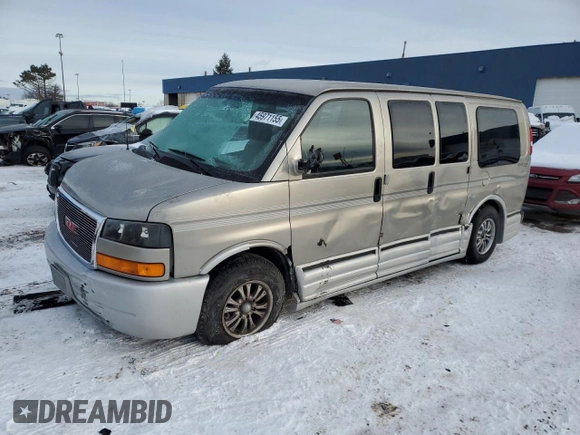 2004 GMC Savana Cargo Van YF7 Upfitter with VIN 1GDFG15T341134365, listed as a Copart auction lot 45971155 with 117,966 mi miles and Salvage Title. Bid and sale history available at carsss.com. Image 1.
