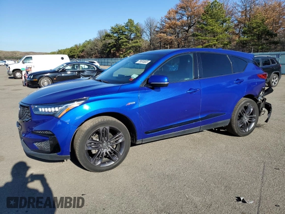 2021 Acura RDX w/A-Spec Package with VIN 5J8TC2H63ML022265, listed as a Copart auction lot 79634683 with 58,721 mi miles. Bid and sale history available at carsss.com. Image 1.