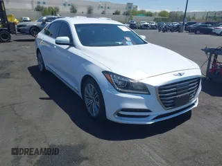 2018 Genesis G80 3.8L z VIN KMHGN4JE2JU238858, wystawiony jako IAAI lot #42151733 z przebiegiem 49 512 mil mil oraz . Historia ofert i sprzedaży dostępna na DreamBid. Obrazek 1.