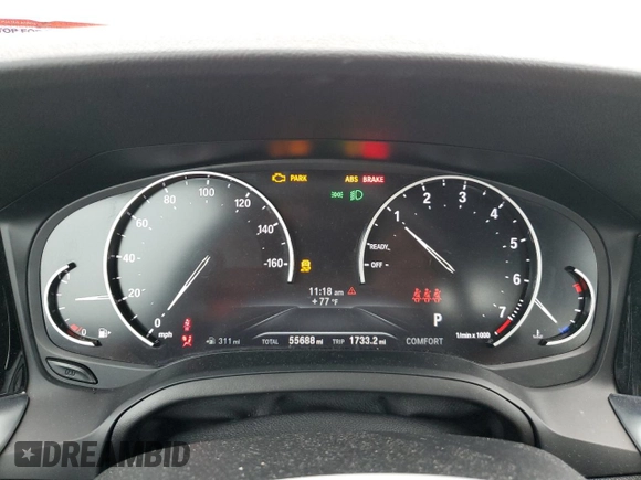 2019 BMW 3 Series 330i xDrive with VIN 3MW5R7J51K8B03027, listed as a Copart auction lot 57386065 with 55,688 mi miles and Salvage title. Bid and sale history available at DreamBid. Image 9.
