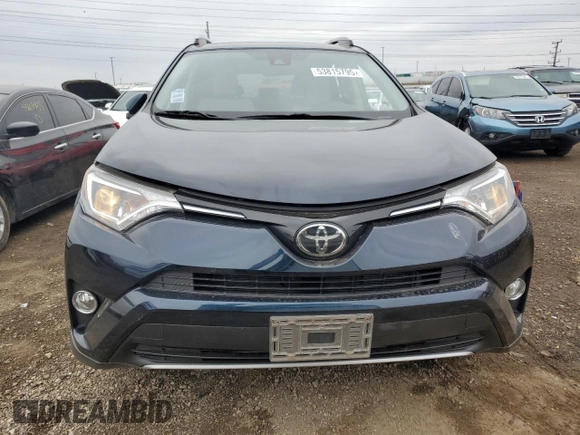 2017 Toyota RAV4 XLE with VIN JTMWFREV3HD102091, listed as a Copart auction lot 53815795 with 49,627 mi miles and Salvage Title. Bid and sale history available at DreamBid. Image 5.
