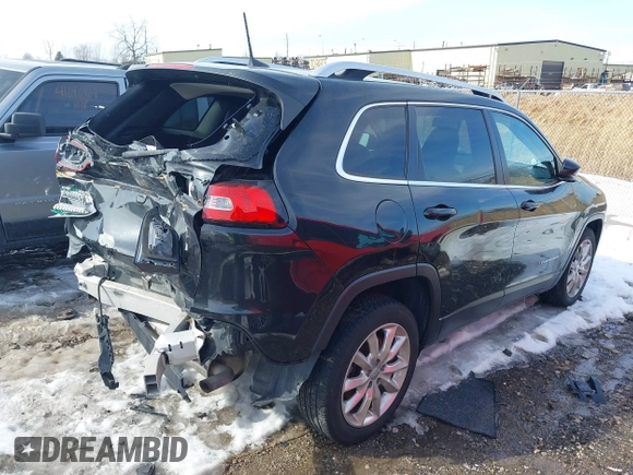 2016 Jeep Cherokee Limited with VIN 1C4PJLDS3GW374084, listed as a IAAI auction lot 41646098 with 112,510 mi miles. Bid and sale history available at carsss.com. Image 4.
