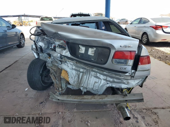 1999 Honda Civic DX with VIN 1HGEJ6125XL086017, listed as a Copart auction lot 58728564 with 262,100 mi miles and Salvage Title. Bid and sale history available at carsss.com. Image 6.