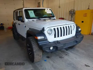 2018 Jeep Wrangler Unlimited Sport S z VIN 1C4HJXDG6JW284796, wystawiony jako IAAI lot #41571309 z przebiegiem 75 123 mil mil oraz . Historia ofert i sprzedaży dostępna na DreamBid. Obrazek 1.