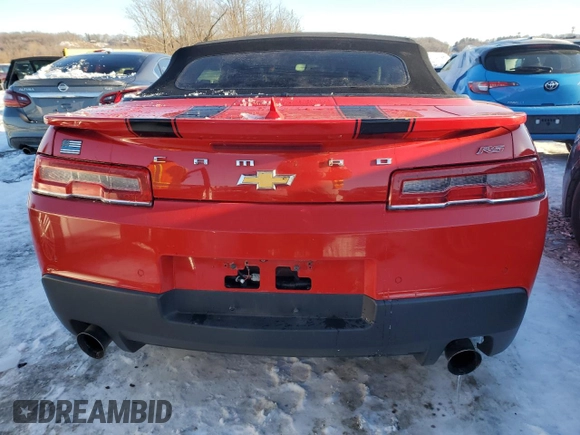 2015 Chevrolet Camaro LT with VIN 2G1FF3D37F9255198, listed as a Copart auction lot 88088185 with 107,736 mi miles and Clean Title. Bid and sale history available at carsss.com. Image 6.