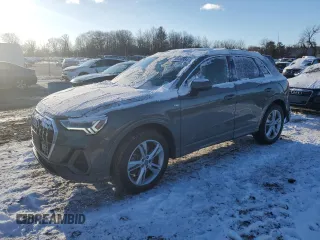 2019 Audi Q3 S line Premium Plus with VIN WA1EECF37K1082746, listed as a Copart auction lot 86808884 with 43,252 mi miles and Salvage Title. Bid and sale history available at carsss.com. Image 1.