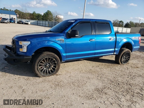 2017 Ford F-150 XL with VIN 1FTEW1EF8HFC12029, listed as a Copart auction lot 86853774 with 143,608 mi miles and Salvage Title. Bid and sale history available at carsss.com. Image 1.