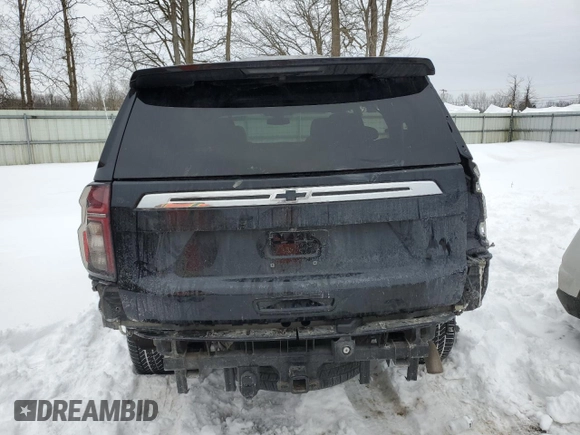 2021 Chevrolet Tahoe LT with VIN 1GNSKNKT5MR415556, listed as a Copart auction lot 44368555 with 31,961 mi miles and Salvage Title. Bid and sale history available at carsss.com. Image 6.