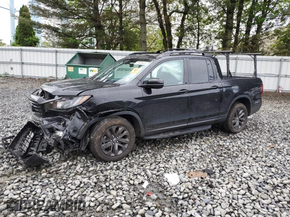 2022 Honda Ridgeline Sport with VIN 5FPYK3F14NB006656, listed as a Copart auction lot 55895635 with 61,689 mi miles and Salvage title. Bid and sale history available at DreamBid. Image 1.