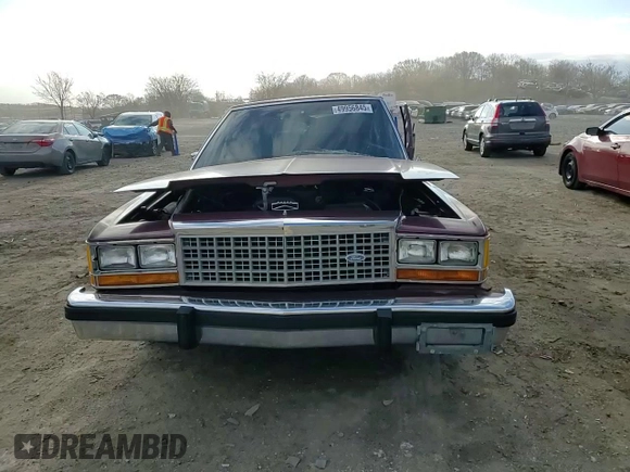 1987 Ford Ltd Crown Victoria with VIN 2FABP73F8HX128759, listed as a Copart auction lot 49956845 with 0 mi miles and Salvage Title. Bid and sale history available at carsss.com. Image 11.