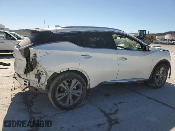 2020 Nissan Murano Platinum с VIN 5N1AZ2DJ3LN116837, выставлен на аукционе Copart как лот 46962105 с пробегом 70 097 миль миль и Списание • Salvage title. История ставок и продаж доступна на DreamBid. Изображение 3.