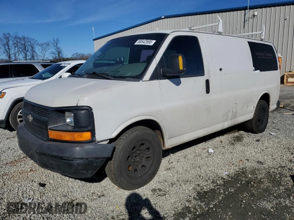 2010 Chevrolet Express Cargo Van with VIN 1GCUGADX1A1106446, listed as a Copart auction lot 88542695 with 184,062 mi miles and Salvage Title. Bid and sale history available at carsss.com. Image 1.