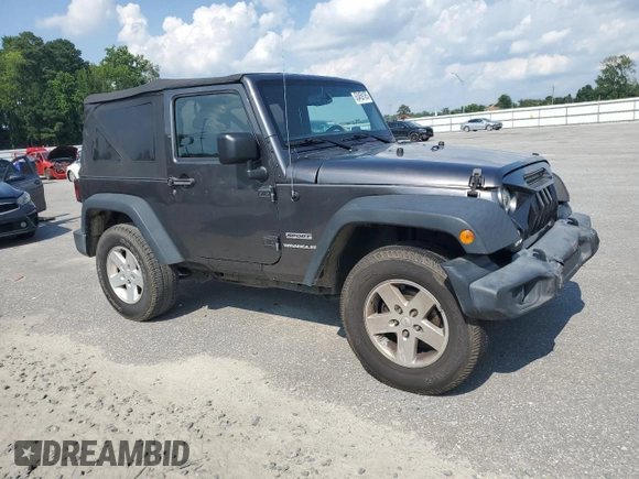 2017 Jeep Wrangler Sport with VIN 1C4AJWAG9HL721332, listed as a Copart auction lot 63459185 with 143,608 mi miles and Salvage title. Bid and sale history available at DreamBid. Image 4.