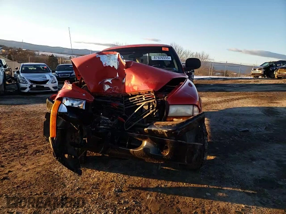 1999 Dodge Dakota SLT with VIN 1B7GG22X8XS314588, listed as a Copart auction lot 87926555 with 204,208 mi miles and Salvage Title. Bid and sale history available at carsss.com. Image 10.