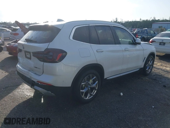 2024 BMW X3 sDrive30i with VIN WBX47DP0XRN314770, listed as a IAAI auction lot 41621356 with 1,885 mi miles and . Bid and sale history available at DreamBid. Image 4.