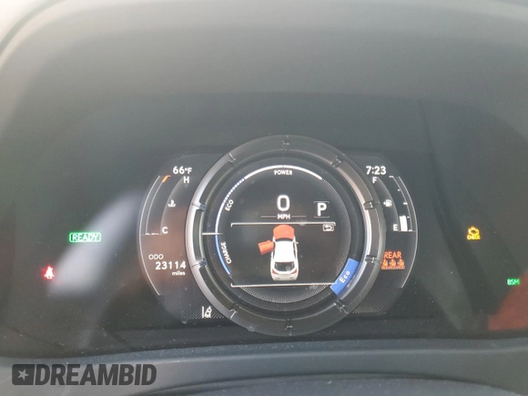 2023 Lexus UX 250h F Sport with VIN JTHR6JBH5P2151069, listed as a Copart auction lot 58382515 with 23,114 mi miles and Salvage title. Bid and sale history available at DreamBid. Image 9.