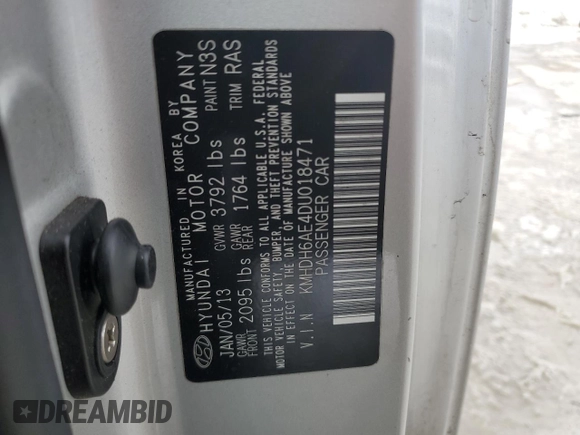 2013 Hyundai Elantra Coupe SE with VIN KMHDH6AE4DU018471, listed as a Copart auction lot 88840905 with 100,836 mi miles and Salvage Title. Bid and sale history available at carsss.com. Image 14.