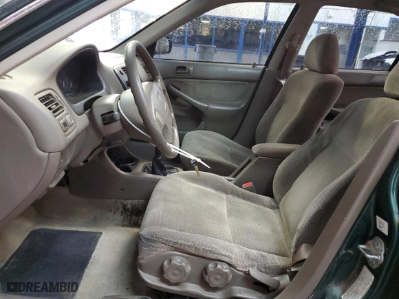 2000 Honda Civic EX with VIN 1HGEJ8542YL062220, listed as a Copart auction lot 44871415 with 320,344 mi miles and Salvage Title. Bid and sale history available at carsss.com. Image 7.