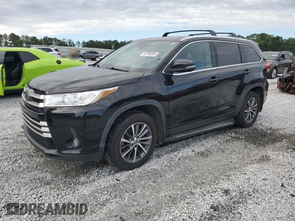 2019 Toyota Highlander SE with VIN 5TDKZRFH7KS360723, listed as a Copart auction lot 60789205 with 169,187 mi miles and Clean title. Bid and sale history available at DreamBid. Image 1.