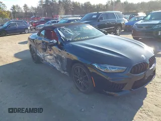 2024 BMW M8 Competition with VIN WBSDZ0C05RCN06074, listed as a IAAI auction lot 41356643 with 20,542 mi miles. Bid and sale history available at carsss.com. Image 1.
