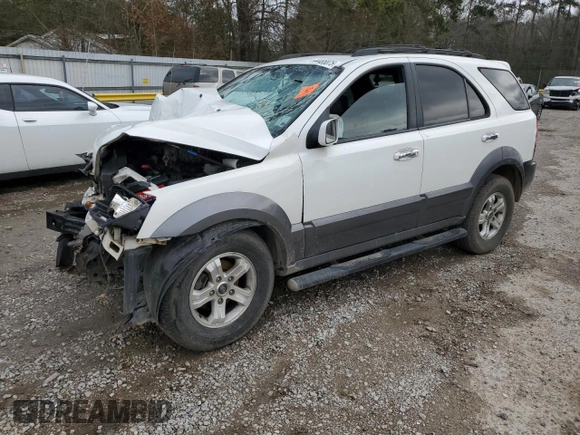 2005 Kia Sorento LX with VIN KNDJD733955439277, listed as a Copart auction lot 44465875 with 0 mi miles and Salvage Title. Bid and sale history available at carsss.com. Image 1.