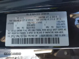 2018 Mazda Mazda6 Touring with VIN JM1GL1VM4J1307304, listed as a IAAI auction lot 41556563 with 173,739 mi miles. Bid and sale history available at carsss.com. Image 9.