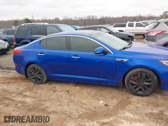 2015 Kia Optima SX Turbo with VIN 5XXGR4A62FG370758, listed as a IAAI auction lot 41631878 with 161,548 mi miles. Bid and sale history available at carsss.com. Image 14.