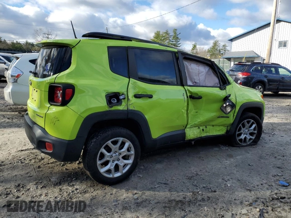 2018 Jeep Renegade Upland with VIN ZACCJBAB1JPJ48981, listed as a Copart auction lot 79749844 with Not provided miles and Non repairable. Bid and sale history available at DreamBid. Image 3.