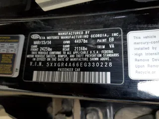2014 Kia Optima SXL Turbo with VIN 5XXGR4A66EG330228, listed as a Copart auction lot 47608675 with 84,117 mi miles and Salvage Title. Bid and sale history available at DreamBid. Image 14.