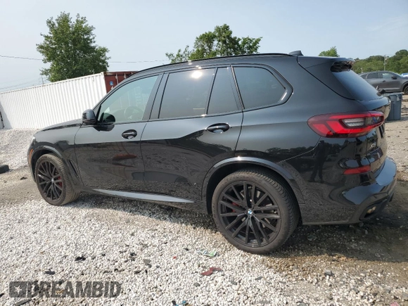 2021 BMW X5 xDrive40i with VIN 5UXCR6C07M9H68711, listed as a Copart auction lot 58984535 with 35,826 mi miles and Salvage title. Bid and sale history available at DreamBid. Image 2.