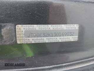 2003 Toyota Camry LE with VIN JTDBE32K130149032, listed as a IAAI auction lot 42063174 with 241,424 mi miles and . Bid and sale history available at DreamBid. Image 9.