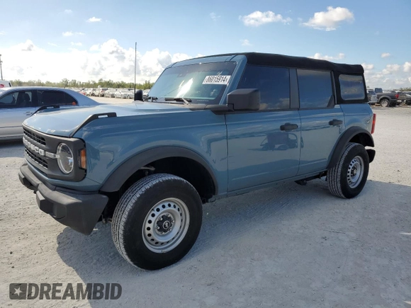 2023 Ford Bronco with VIN 1FMDE5BH2PLA98570, listed as a Copart auction lot 86015914 with 10,262 mi miles and Salvage Title. Bid and sale history available at DreamBid. Image 1.