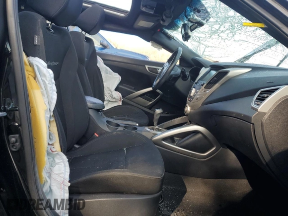 2017 Hyundai Veloster Value Edition with VIN KMHTC6AD5HU322111, listed as a Copart auction lot 51041695 with 56,602 mi miles and Salvage Title. Bid and sale history available at carsss.com. Image 7.