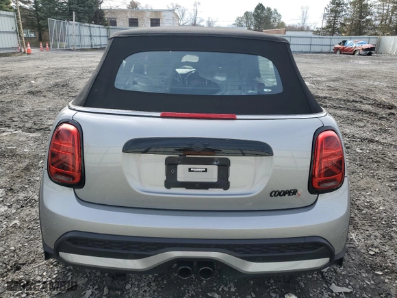 2023 MINI Convertible Cooper S with VIN WMW43DL02P3P98888, listed as a Copart auction lot 51254145 with 7,942 mi miles and Salvage Title. Bid and sale history available at carsss.com. Image 6.