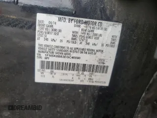 2014 Ford Explorer с VIN 1FM5K8B83EGC40090, выставлен на аукционе Copart как лот 57321695 с пробегом 92 818 миль миль и Чистый • Clean title. История ставок и продаж доступна на DreamBid. Изображение 14.