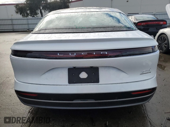 2022 Lucid Air Grand Touring with VIN 50EA1GBA8NA005976, listed as a Copart auction lot 44187195 with 1,302 mi miles and Salvage Title. Bid and sale history available at carsss.com. Image 6.