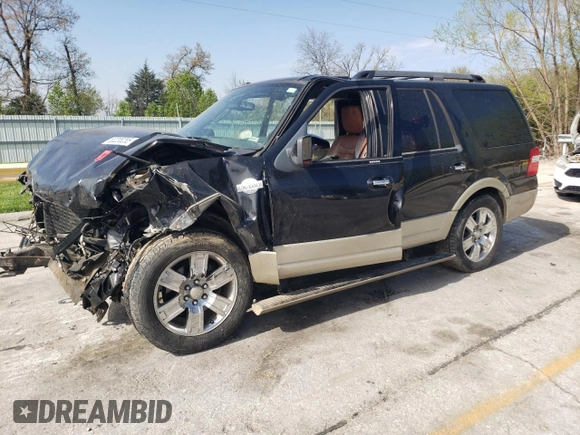2010 Ford Expedition Eddie Bauer with VIN 1FMJU1J5XAEB03466, listed as a Copart auction lot 53208285 with Not provided miles and Salvage title. Bid and sale history available at DreamBid. Image 1.