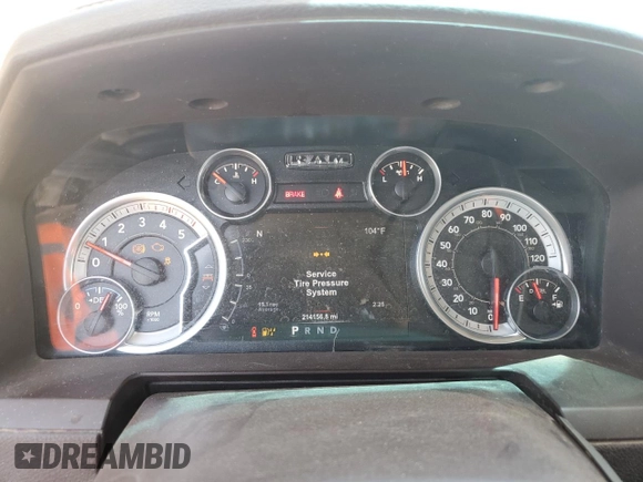 2015 Ram 2500 Laramie with VIN 3C6UR5KL5FG580725, listed as a Copart auction lot 61797534 with 214,156 mi miles and Salvage title. Bid and sale history available at DreamBid. Image 9.