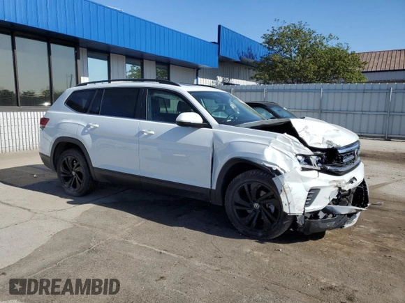 2022 Volkswagen Atlas SE with VIN 1V2KR2CA5NC547106, listed as a Copart auction lot 57410145 with 69,622 mi miles and Salvage title. Bid and sale history available at DreamBid. Image 4.