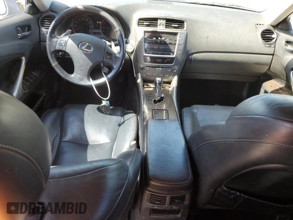 2009 Lexus IS 250 with VIN JTHBK262492089904, listed as a Copart auction lot 52156215 with 181,563 mi miles and Salvage Title. Bid and sale history available at carsss.com. Image 8.